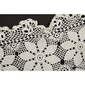 52835 SZYDEŁKO DELIKATNY BIEŻNIK LAUFER W ROZETKI W BIELI 84 X 36 cm (3).JPG