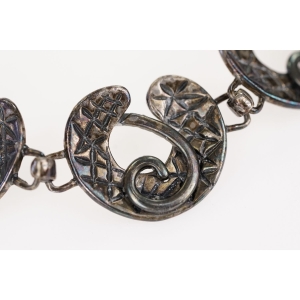 52938 SREBRNA ŁADNA MODERNISTYCZNA BRANSOLETA PRÓBA 925 WAGA 15,8 G (2).JPG