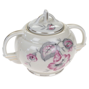 VICTORIA CUDOWNA CUKIERNICA RASOWE ART-DECO RÓŻOWE KWIATY DZWONKI