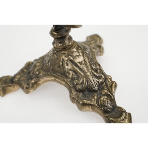 53395 KANDELABR NA 5 ŚWIEC Z CHERUBINKIEM ŚWIECZNIK MOSIĘŻNY (6).JPG