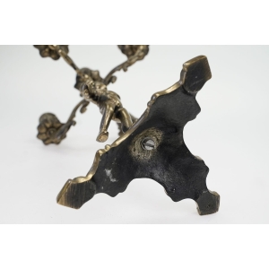 53395 KANDELABR NA 5 ŚWIEC Z CHERUBINKIEM ŚWIECZNIK MOSIĘŻNY (8).JPG