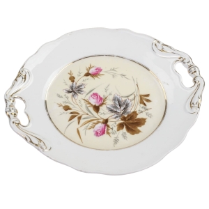 KOENIGSZELT BIEDERMEIER ZABYTKOWA PATERA RĘCZNIE MALOWANE KWIATY