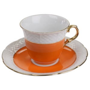 THUN NATÁLIE POMARAŃCZOWA FILIŻANKA ZE SPODKIEM