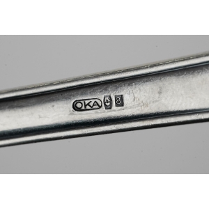 54101 OKA ŁYŻKA SERWINGOWA ŁOPATKA ŚRODKA STOŁU PLATEROWANA SREBREM (6).JPG