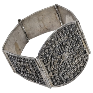 STARA SREBRNA BRANSOLETA ARABSKA WAGA 48,9G