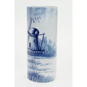 54653 CERAMICZNY RĘCZNIE MALOWANY WAZON Z WIATRAKIEM W TYPIE DELFT (2).JPG