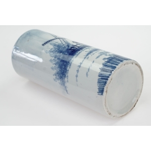 54653 CERAMICZNY RĘCZNIE MALOWANY WAZON Z WIATRAKIEM W TYPIE DELFT (4).JPG