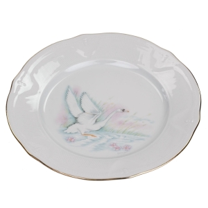 54849 LIMOGES PIĘKNA PATERA Z ŁABĘDZIEM RĘCZNIE PODMALOWYWANA (1).jpg