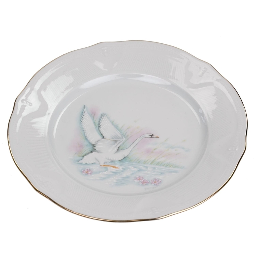 54849 LIMOGES PIĘKNA PATERA Z ŁABĘDZIEM RĘCZNIE PODMALOWYWANA (1).jpg