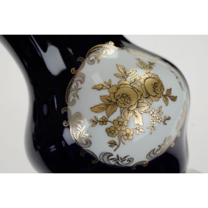 54898 WEIMAR KATHARINA KOBALTOWY WAZON I ZŁOTE KWIATY ŚLICZNY (3).JPG