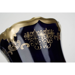 54898 WEIMAR KATHARINA KOBALTOWY WAZON I ZŁOTE KWIATY ŚLICZNY (4).JPG