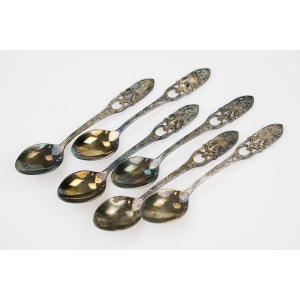 55035 KOMPLET PLATEROWANYCH ŁYŻECZEK DO MOKKI Z RÓŻAMI (5).JPG