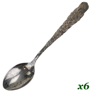 NILS JOHAN KOMPLET ŁYŻECZEK DO MOKKI ALPAKA PLATEROWANA SREBREM