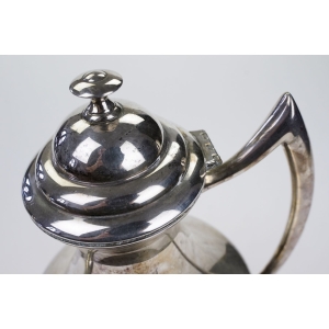 55469 DANIA PLATEROWANY SREBREM DZBANEK DO KAWY Z ROŚLINNYM ORNAMENTEM (4).JPG