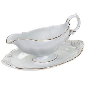 VILLEROY & BOCH METTLACH ZABYTKOWA SOSJERA ZE ZŁOCENIAMI