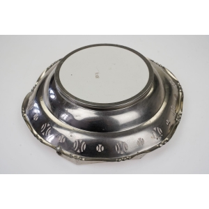 56047 CERAMICZNA PATERA KOSZYCZEK Z WINOGRONAMI W STYLU RETRO ZAKUTA W METAL (5).JPG