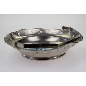 56047 CERAMICZNA PATERA KOSZYCZEK Z WINOGRONAMI W STYLU RETRO ZAKUTA W METAL (8).JPG