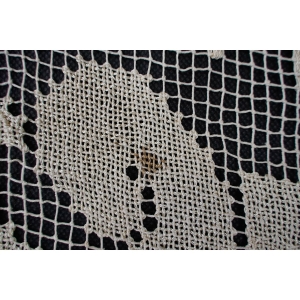 KOŁEK ŚLICZNY STAREŃKI OBRUS Z FRĘDZLAMI 150 X 120 CM