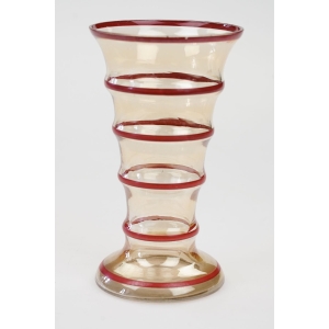 56148 CARNIVAL GLASS IRYZOWANY KASKADOWY WAZON ART-DECO (2).JPG