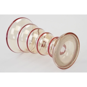 56148 CARNIVAL GLASS IRYZOWANY KASKADOWY WAZON ART-DECO (4).JPG
