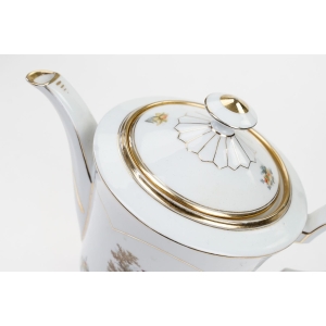 56152 TIRSCHENREUTH ROMANTYCZNE SCENKI BIEL I ZŁOTO DUŻY DZBANEK DO KAWY (3).JPG