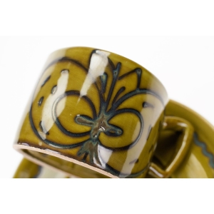 56552 ŚWIETNA CERAMICZNA ZIELONA FILIŻANKA ZE SPODKIEM (3).JPG