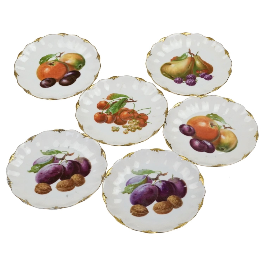 56598 WEIMAR MARGA CUDOWNY KOMPLET TALERZY DESEROWYCH OWOCOWE DEKORACJE (1).jpg