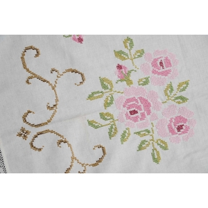 56678 HAFT KRZYŻYKOWY STARA MAKATKA RĘCZNIK RĘCZNIE WYSZYWANE RĘCZNIK 90 X 60 CM (2).JPG