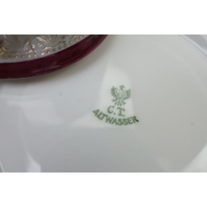 56855 C.T. ALTWASSER ŚLICZNA ŚNIADANIÓWKA MALINOWE SZLACZKI I ZŁOTE ORNAMENTY (6).JPG