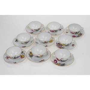 56896 BING &amp; GRONDAHL KOPENHAGA FILIŻANKA MOKKA ZE SPODKIEM KOLOROWE KWIATUSZKI (5).JPG