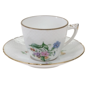 56957 BING &amp; GRONDAHL KOPENHAGA FILIŻANKA ZE SPODKIEM RĘCZNIE MALOWANE KWIATKI (1).jpg