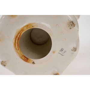 57004 STARA MAJOLIKA DONICA ŻARDINIERA OSŁONKA NA DONICZKĘ KWIATY RĘCZNIE MALOWANE (8).JPG