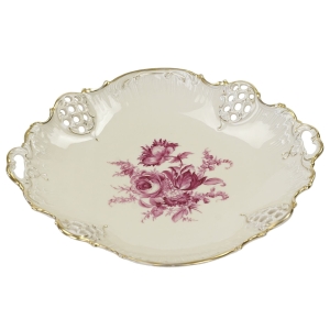 57038 ROSENTHAL MOLIERE KOŚĆ SŁONIOWA MALINOWE KWIATY PATERA Z USZAMI (1).jpg