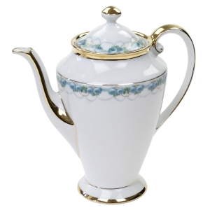 TIRSCHENREUTH BIEL I GIRLANDY NIEBIESKICH RÓŻ ELEGANCKI DZBANEK DO KAWY