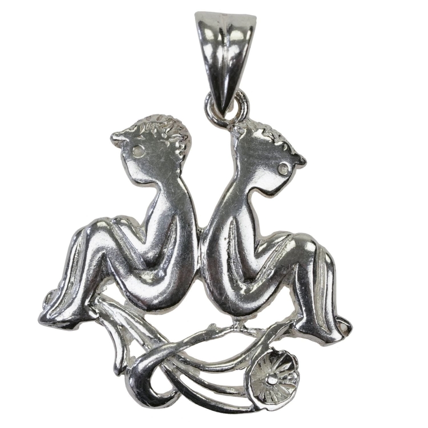 57114 SREBRO ZAWIESZKA WISIOREK SREBRNY ZNAK ZODIAKU BLIŹNIĘTA PRÓBA 925 WAGA 4,5 G (1).jpg
