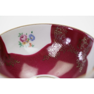 57213 SELTMANN ŚLICZNA ELEGANCKA MOKKA NA STÓPCE BORDO KWIATUSZKI I ZŁOTO (3).JPG