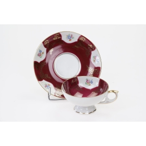 57213 SELTMANN ŚLICZNA ELEGANCKA MOKKA NA STÓPCE BORDO KWIATUSZKI I ZŁOTO (4).JPG