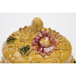 57377 MAJOLIKA CUDOWNY KWIATOWY POJEMNIK BOMBONIERA (2).JPG