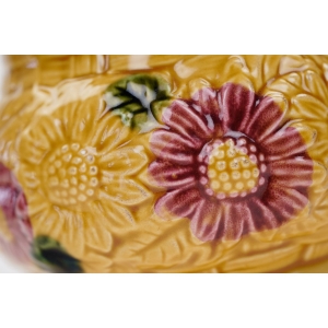 57377 MAJOLIKA CUDOWNY KWIATOWY POJEMNIK BOMBONIERA (4).JPG