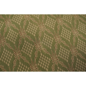 57513 STYLIZOWANY FOTEL KRZESŁO FOTEL Z PODŁOKIETNIKAMI ZIELONO-BEŻOWA ZŁOCISTA TAPICERKA (8).JPG