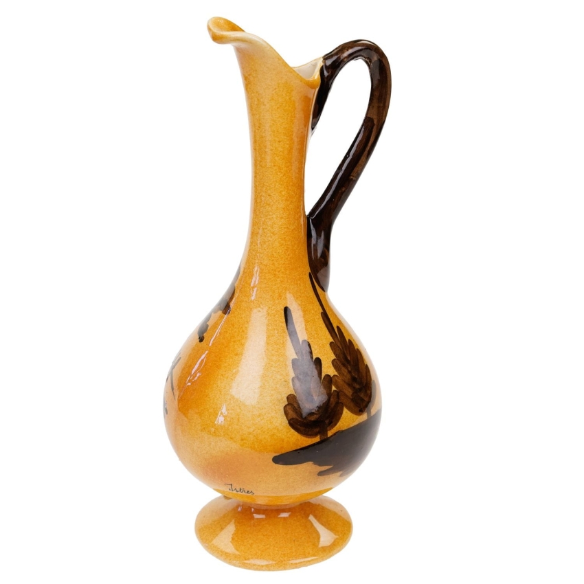 57687 CERAMICZNA DZBAN WAZON Z UCHEM Z OWADEM PSZCZOŁĄ Z LAZUROWEGO WYBRZEŻA (1).jpg