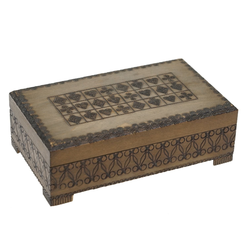 57700 CEPELIA SZKATUŁKA KUFEREK MILENIUM KRAKÓW DREWNIANE PUDEŁKO KASETKA NA KARTY (1).jpg