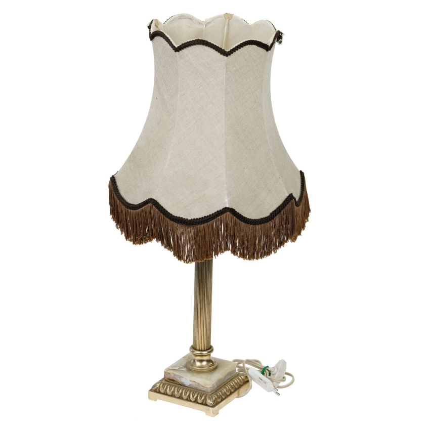 57703 PIĘKNA LAMPA PODSTAWA LAMPY MOSIĘŻNA KOLUMNA I ONYKS (1).jpg