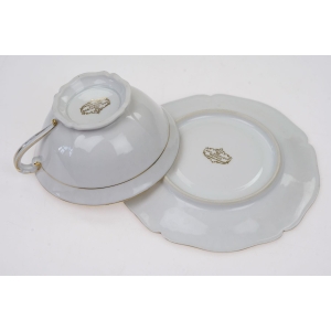 57715 BERNARDAUD LIMOGES FILIŻANKA ZE SPODKIEM ZŁOTE WZORY (5).JPG