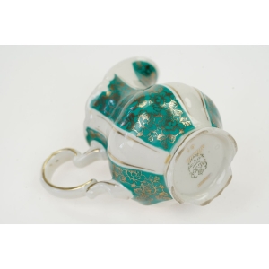 57796 ALKA-KUNST KOŚĆ SŁONIOWA ZIELEŃ I ZŁOTE WZORY GARNITUR DO KAWY (7).JPG