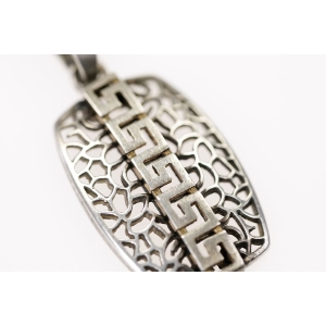 58092 SREBRNY WISIOREK AŻUROWY GRECKI WZÓR ZAWIESZKA WAGA 2,5 G (2).JPG