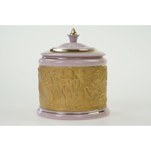 58025 CHODOV MITOLOGICZNE ZŁOCONE RELIEFY BOMBONIERA Z RÓŻOWEJ PORCELANY (2).JPG