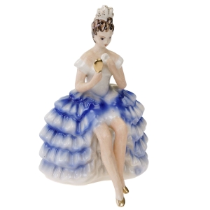 58302 JEZELA DAMA Z LUSTERKIEM DAMA ZE ZWIERCIADŁEM FIGURKA RĘCZNIE MALOWANA (1).JPG