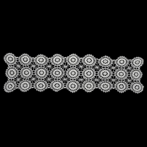 SZYDEŁKO BIEŻNIK SERWETA ŚRODKA STOŁU CAŁA W ROZETY 108 X 31 CM