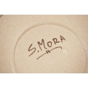 58450 S. MORA ŚLICZNY TALERZ PATERA NA ŚCIANĘ PEJZAŻ Z DOMKIEM (6).JPG